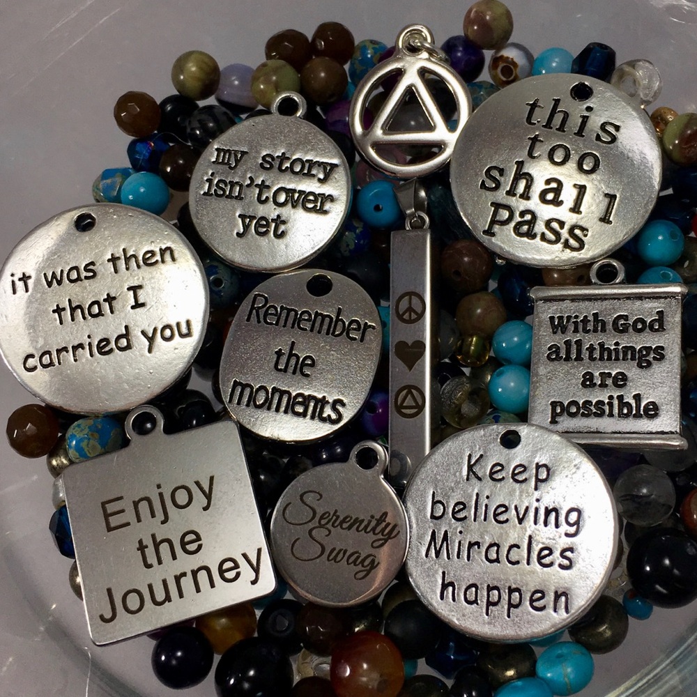 10 Recovery Charms & Pendants AA Spiritual